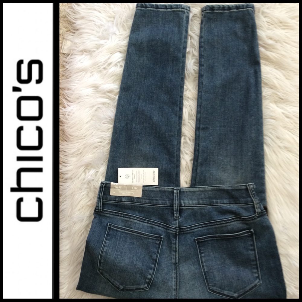 NWT Chico’s Velvet Appliqué Jegging Jeans - Picture 5 of 13